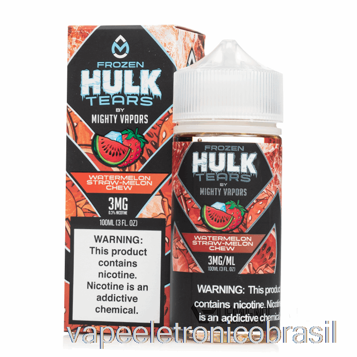 Vape Eletronico Melancia Congelada Palha Melão Mastigar - Hulk Teares - 100ml 0mg